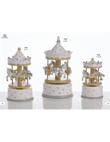 Bomboniere carillon giostra carosello con cavalli Encantada
