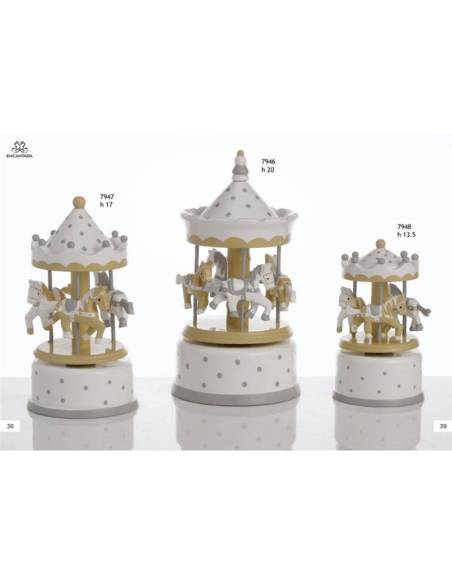 Bomboniere carillon giostra carosello con cavalli Encantada