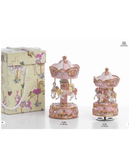 Carillon bomboniere artigianali in resina con cavalli Encantada