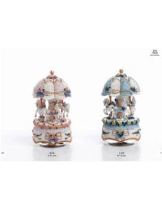 Carillon bomboniere giostra cupola elegante con cavalli Encantada