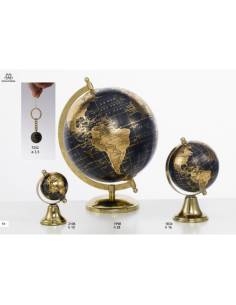 Bomboniere tema viaggio mappamondo nero e dorato Encantada