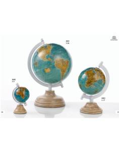 Bomboniera mappamondo globo viaggio base in legno Encantada