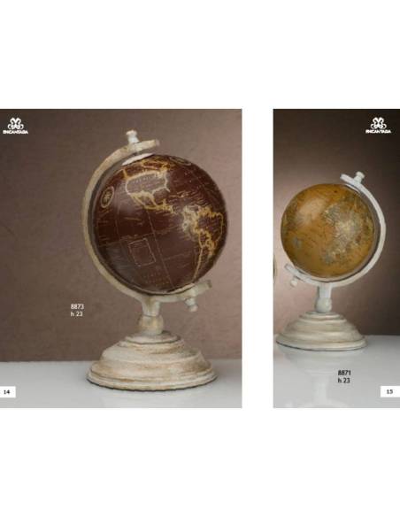 Bomboniere tema viaggio globo mappamondo base in legno Encantada