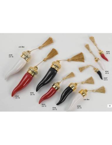 Bomboniere corni portafortuna in ceramica Encantada