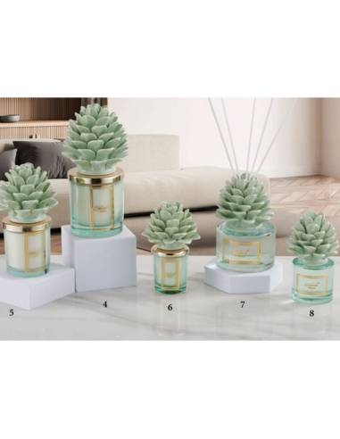 Diffusori ambiente e candele decoro in ceramica Capodimonte Melaverde