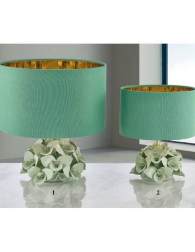 Lume lampada led bomboniere fiori orchidee in ceramica Melaverde