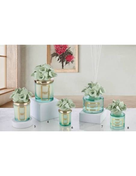 Candele profumate e diffusori fiori orchidee in ceramica Melaverde