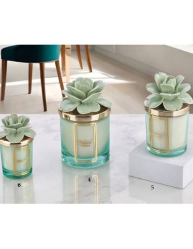 Candele profumate particolari peonie in ceramica Melaverde