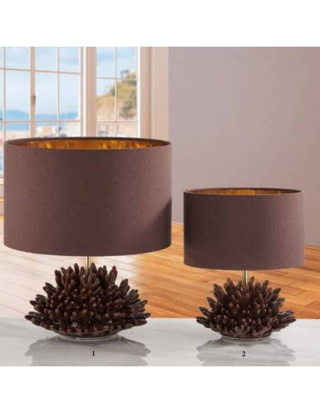 Lume a led lampada bomboniere in ceramica attinia Melaverde