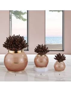 Bomboniere lampade led attinia in ceramica Capodimonte Melaverde