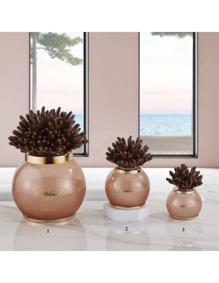 Bomboniere lampade led attinia in ceramica Capodimonte Melaverde