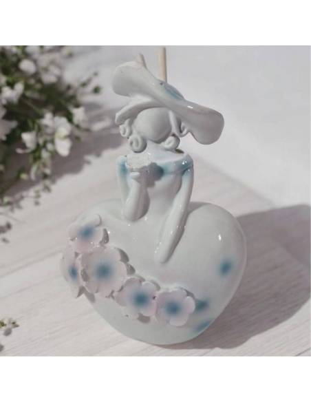 Profumatore bambolina bomboniere in porcellana