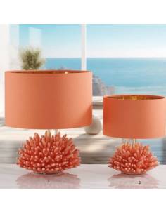 Bomboniere lampade led attinia in ceramica pesca Melaverde