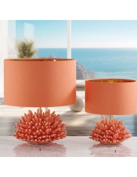 Bomboniere lampade led attinia in ceramica pesca Melaverde