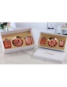 Confezioni regalo candela profumata e diffusore decoro in ceramica Melaverde
