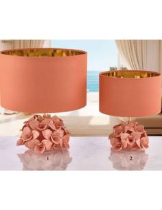 Lampada led lume bomboniere fiori orchidee in ceramica Melaverde