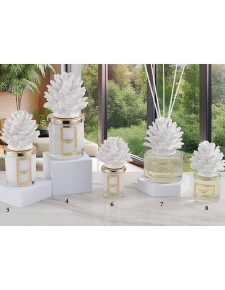 Bomboniere eleganti diffusori ambiente e candele decoro in ceramica Melaverde