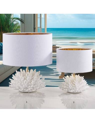 Lampade led bomboniere in ceramica attinia bianca Melaverde