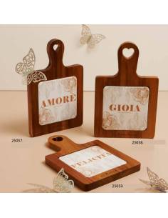 Claraluna bomboniere utili taglieri amore felicità e gioia