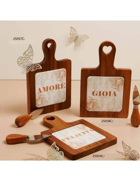 Claraluna bomboniere utili taglieri coltello amore felicità e gioia