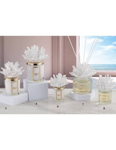 Profumatori ambiente e candele bomboniere tema mare decoro in ceramica Melaverde