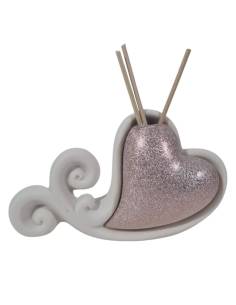 Bomboniere profumatori porcellana cuore satinato