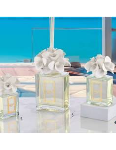 Profumatori per ambienti bomboniere fiori in ceramica orchidee bianche Melaverde