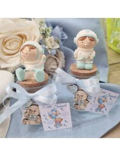 Bomboniere nascita bimbo vasetti astronauta