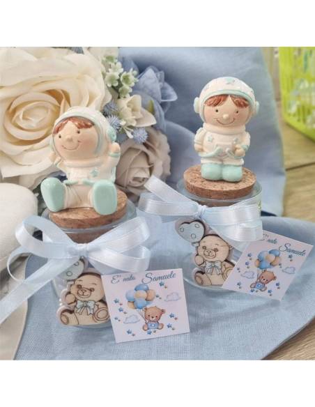 Bomboniere nascita bimbo vasetti astronauta