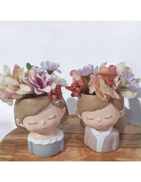 Bomboniere Comunione bimba vasetti con fiori