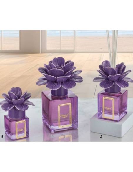 Diffusori ambienti bomboniere fiori in ceramica Capodimonte Melaverde