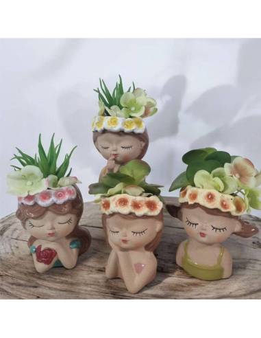 Bomboniere Comunione e Cresima ragazza vasetti con fiori e pianta