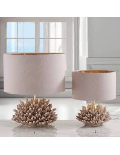 Lume led bomboniere tema mare corallo in ceramica Melaverde