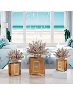 Profumatori per ambienti bomboniere corallo tortora in ceramica Melaverde