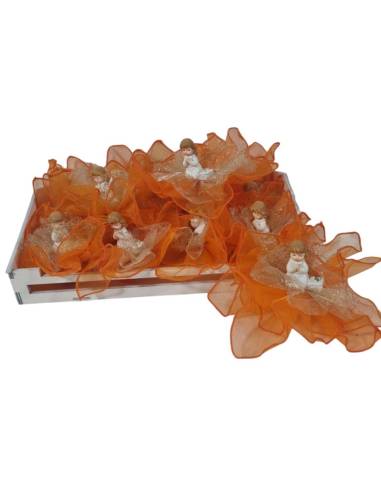 Sacchetti Comunione bambina statuetta abito bianco con cesto