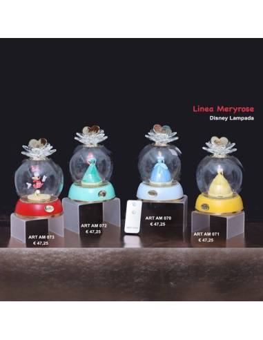 Bomboniere Marechiaro Linea Meryrose lampade a led Minnie e principesse Disney