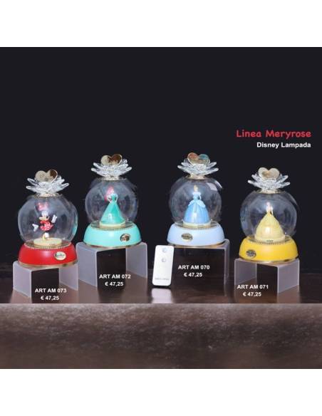 Bomboniere Marechiaro Linea Meryrose lampade a led Minnie e principesse Disney