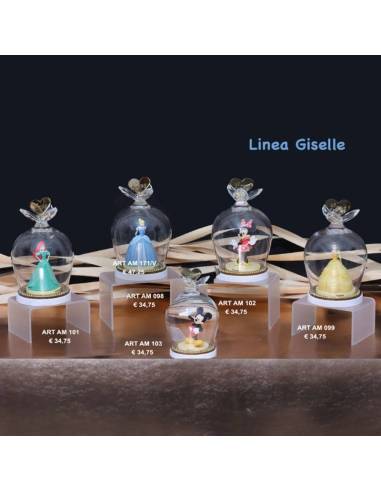 Bomboniere Marechiaro Linea Giselle campane decoro in cristallo