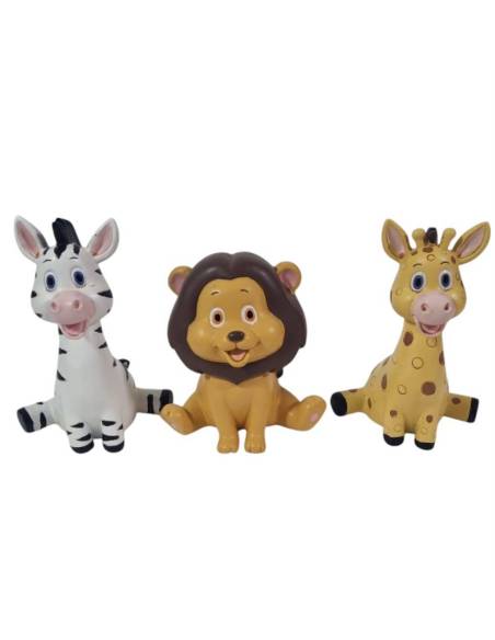 Torta bomboniere animaletti della savana magnete con salvadanaio centrale| Sindy Bomboniere