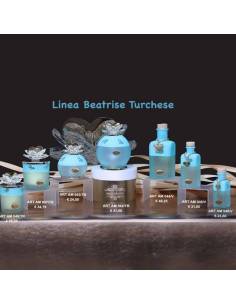 Marechiaro bomboniere Linea Beatrise Turchese bottiglie lampade e candele profumate particolari