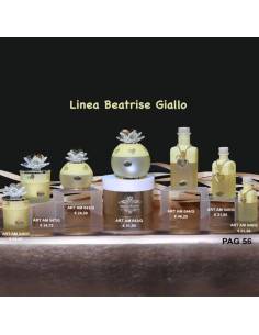 Marechiaro bomboniere Linea Beatrise Giallo bottiglia lampade a led e candele motivo cuori