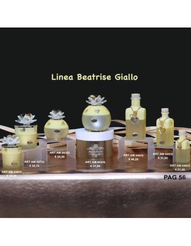 Marechiaro bomboniere Linea Beatrise Giallo bottiglia lampade a led e candele motivo cuori