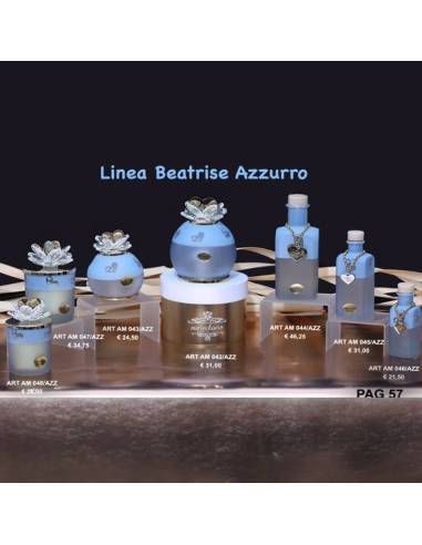 Bomboniere Marechiaro Linea Beatrise Azzurro  candele profumate lampade e bottiglie moderne
