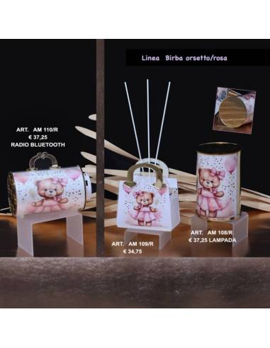 Bomboniere Marechiaro Linea Birba orsetto rosa shop online