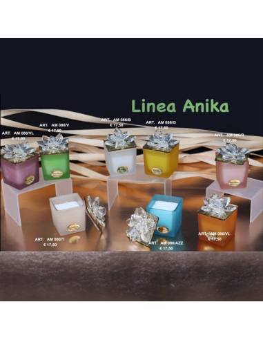 Marechiaro bomboniere Linea Anika candele profumate fiore in cristallo