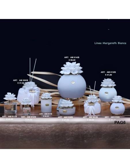 Bomboniere Marechiaro Linea Margareth bianca candele profumate diffusori e lampade led