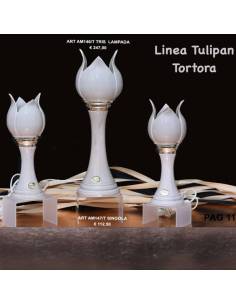 Marechiaro bomboniere Linea Tulipan Tortora lampade a led eleganti