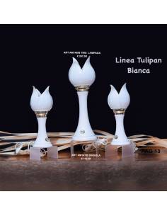 Marechiaro bomboniere Linea Tulipan Bianca lampade a led fiori