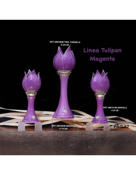 Marechiaro bomboniere Linea Tulipan Magenta candele profumate