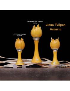 Marechiaro bomboniere Linea Tulipan arancio candele profumate particolari